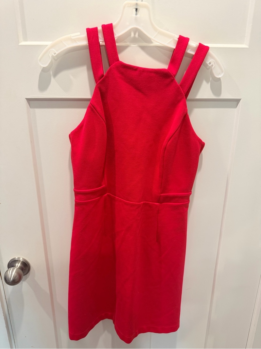french connection bodycon dress red Hot Pink Strappy Cocktail Dress Medium 8 Ladivine CD378 Strapless Luxe YGroup_P125785 Size:Toddler 3-4 New With Tags